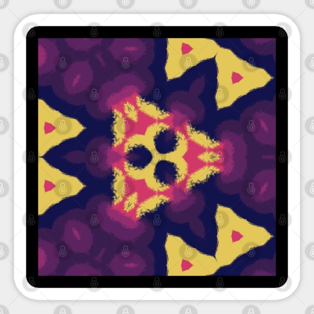 Kaleidoscope Of Sun Set Colors Pattern Sticker by Peaceful Space AS